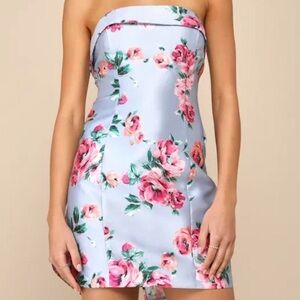 Lulus Floral Print Bow Back Women's Dress